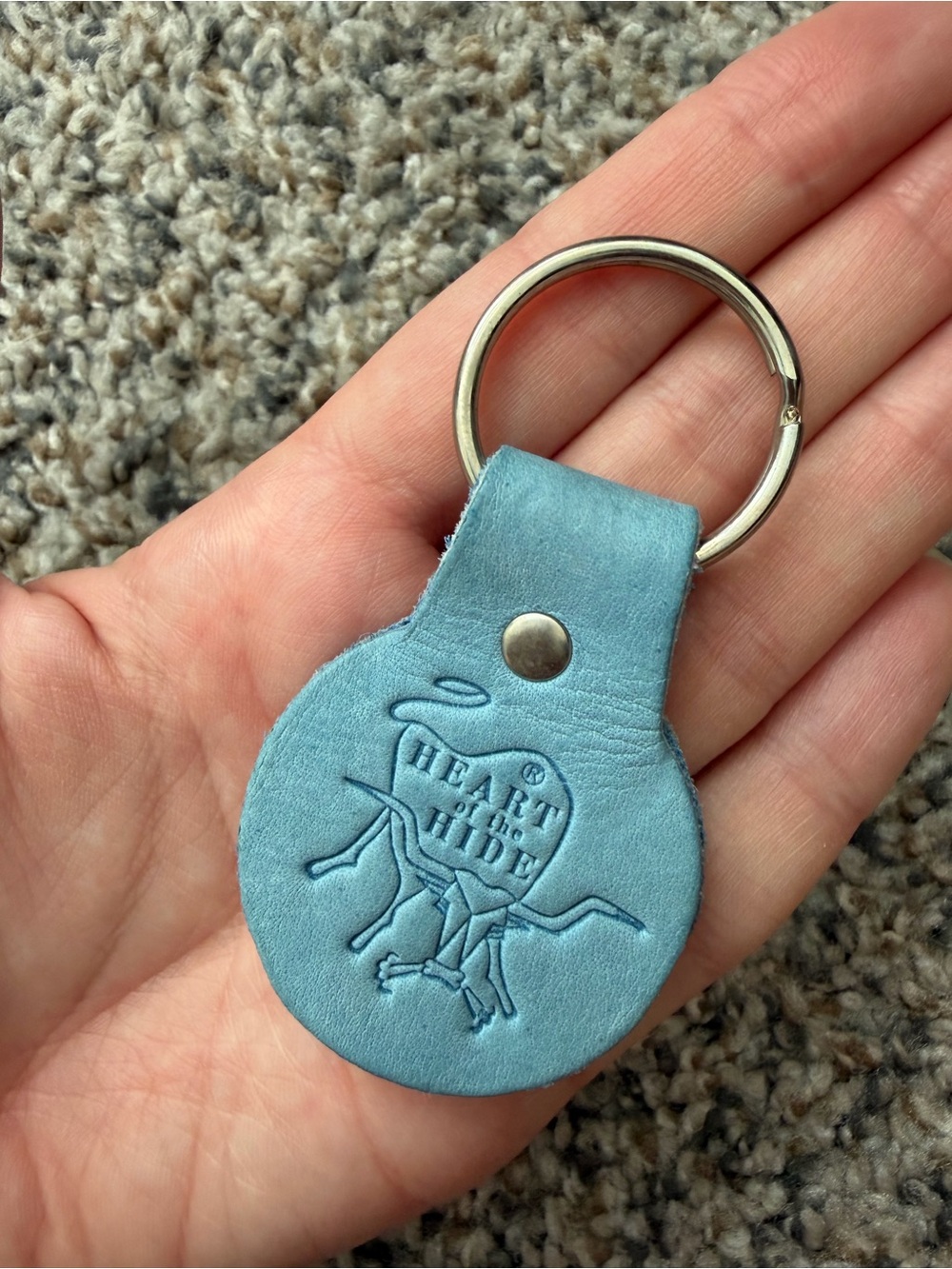 Rawlings Blue Leather Heart of Hide Key Fob